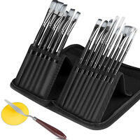 Без бренда «Набор кистей для рисования в чехле, премиум набор (15 нейлоновых кистей, 1 мастихин)» в Магнитогорске в интернет-магазине  Без бренда «Набор кистей для рисования в чехле, премиум набор (15 нейлоновых кистей, 1 мастихин)» в Магнитогорске