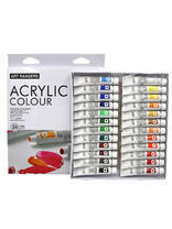 Без бренда «Коробка 24 шт.: Акриловые краски «Две картинки» 24 шт. по 12 мл, проф. пигмент» в Магнитогорске