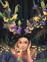 Без бренда «Темноглазая девчонка с цветами и птицами в волосах» в Магнитогорске в интернет-магазине  Без бренда «Темноглазая девчонка с цветами и птицами в волосах» в Магнитогорске