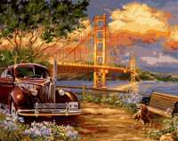 Без бренда «Американский автомобиль на фоне моста через залив» в Магнитогорске