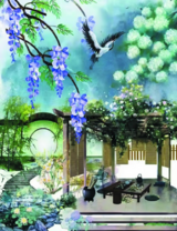 Без бренда «Сад с беседкой, цветами и птицей» в Магнитогорске