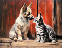 Без бренда «Знакомство котенка и щенка» в Магнитогорске