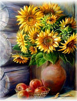 Без бренда «Кувшин с подсолнухами и корзинка с яблоками» в Магнитогорске