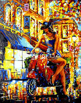 Девушка на мотоцикле